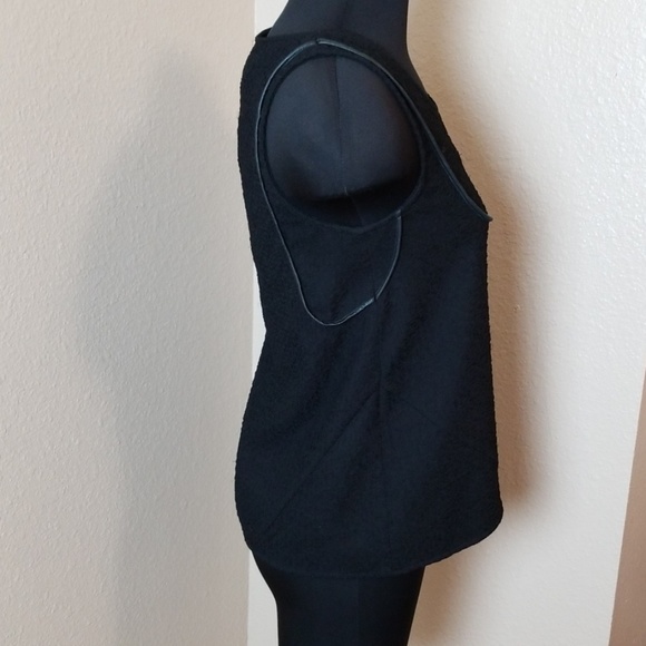 Joes Jeans Faux Leather Trim Textured Tank - Picture 3 of 6